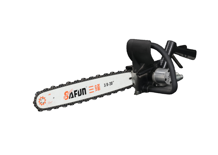 Handheld hydraulic log chainsaws